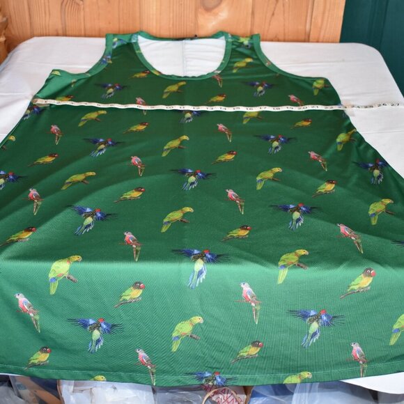 Isabel and Alice Green with Bird Print, Boho - Picture 4 of 5